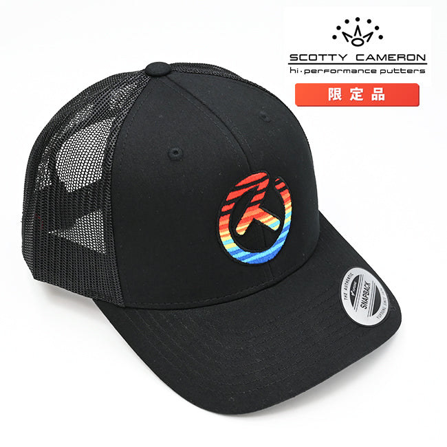 スコッティキャメロン セラーぺ サークルT メッシュキャップ ブラック スナップバック フリーサイズ Scotty Cameron Serape Circle T キャメロン
