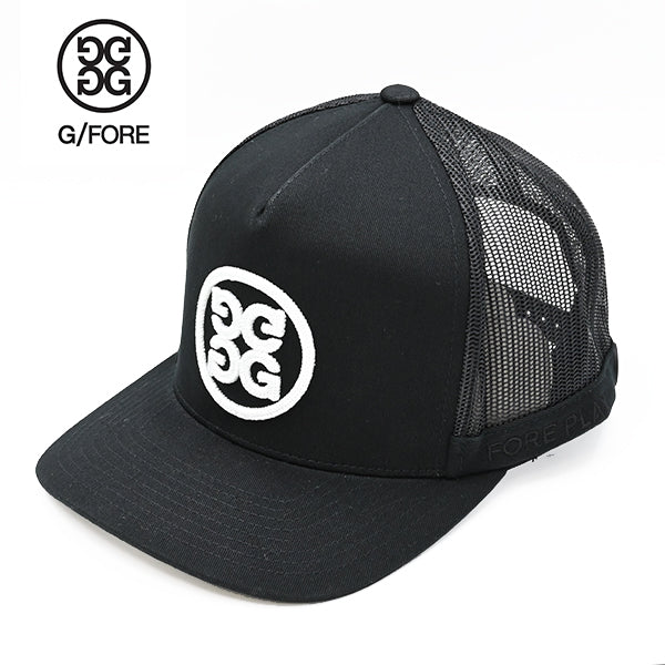 ジーフォア G FORE サークル ジー スナップバック キャップ オニキス ブラック ゴルフ G4 ジーフォー Circle G's Tall TRUCKER CAP Black Out G4AF23H123