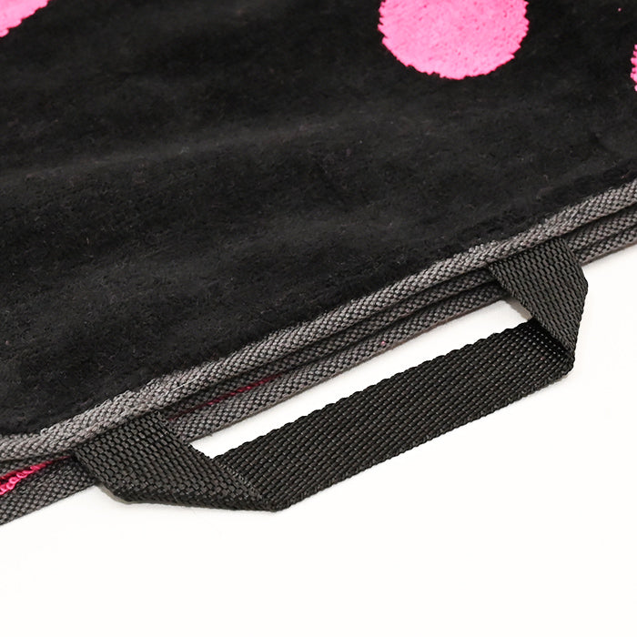 スコッティキャメロン ラウンドタオル スクリプト ピンク/ ブラック 限定 Scotty Cameron Script Pink 025718 キャメロン ループ付き ゴルファーズタオル