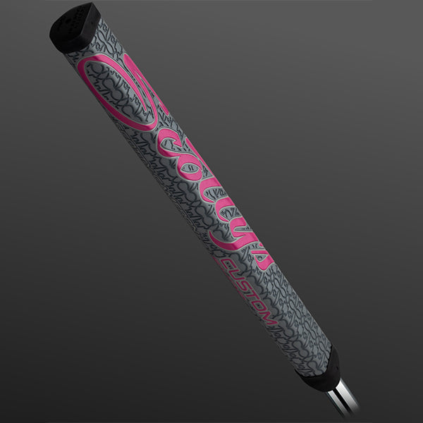 スコッティキャメロン カスタムショップ 限定 パドル パター グリップ ミッドサイズ グレー/ピンクロゴ Scotty Cameron Paddle Putter Grip MID キャメロン Pink