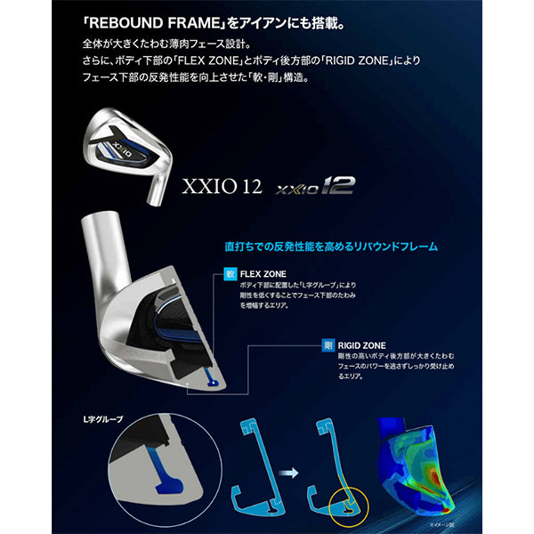 ダンロップ ゴルフ XXIO12 ネイビー アイアンセット 8本組 #5-PW.AW.SW ゼクシオ MP1200カーボンシャフト 2022年モデル
