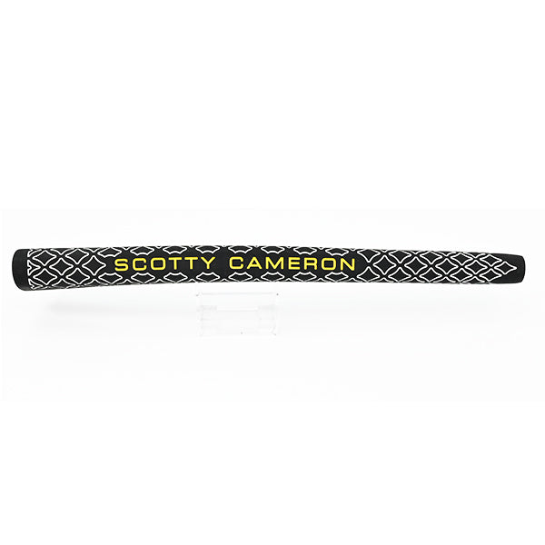 スコッティキャメロン パター グリップ ピストレロ プラス ブラック ホワイト テクスチャード イエロー ロゴ Scotty Cameron Pistolero Plus Black Texture
