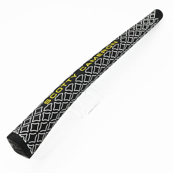 スコッティキャメロン パター グリップ ピストレロ プラス ブラック ホワイト テクスチャード イエロー ロゴ Scotty Cameron Pistolero Plus Black Texture
