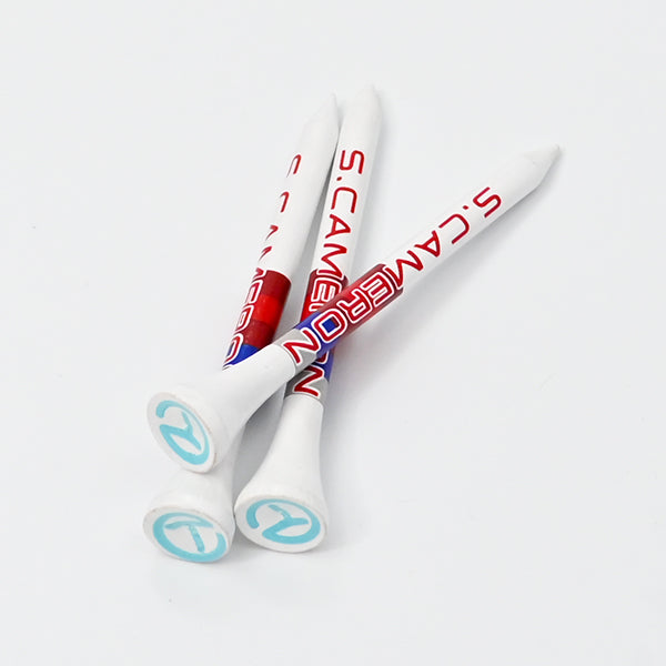 スコッティキャメロン ウッドティーセット ラージ サークルT ホワイト アメリカーナ ストライプ ロングティー 限定 Scotty Cameron キャメロン 70mm パック