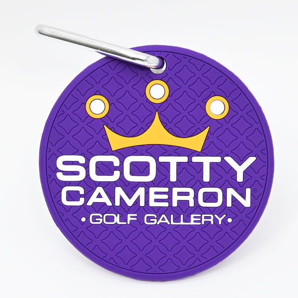 スコッティキャメロン ラバー パッティングディスク クラウン & Co バイオレット バッグタグ カラビナ付き Scotty Cameron キャメロン Puttuing Disc Crown