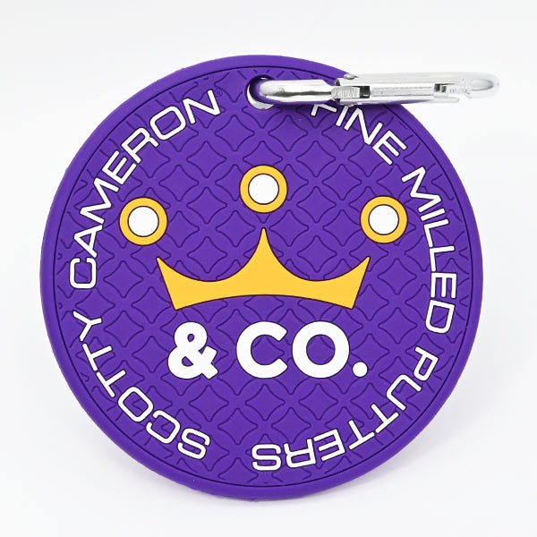 スコッティキャメロン ラバー パッティングディスク クラウン & Co バイオレット バッグタグ カラビナ付き Scotty Cameron キャメロン Puttuing Disc Crown