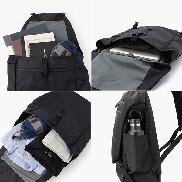 ブリーフィング BRIEFING MFC FLAP PACK WR リュック ブラック BRA231P45 バックパック B4 16インチ PC収納メンズ 大容量 ビジネスバッグ 通勤 通学