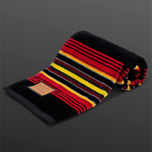 スコッティキャメロン ラウンドタオル ラスベガス モハーベ ストライプ ブラック/レッド イエロー 限定 Las Vegas Mojave Stripe Scotty Cameron キャメロン