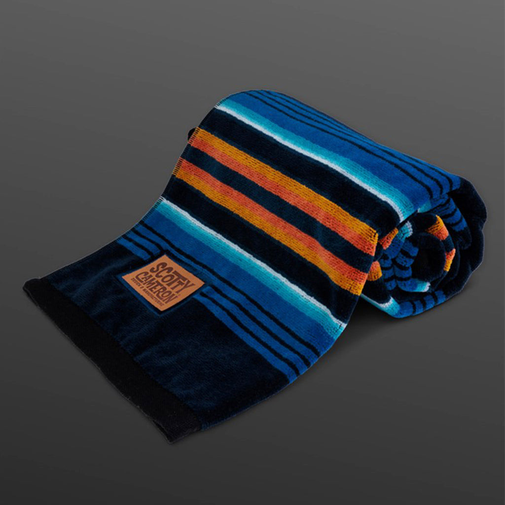 スコッティキャメロン ラウンドタオル ハロウィン モハーベ ストライプ ネイビー/ブルー 限定 Halloween Mojave Stripe Scotty Cameron キャメロン