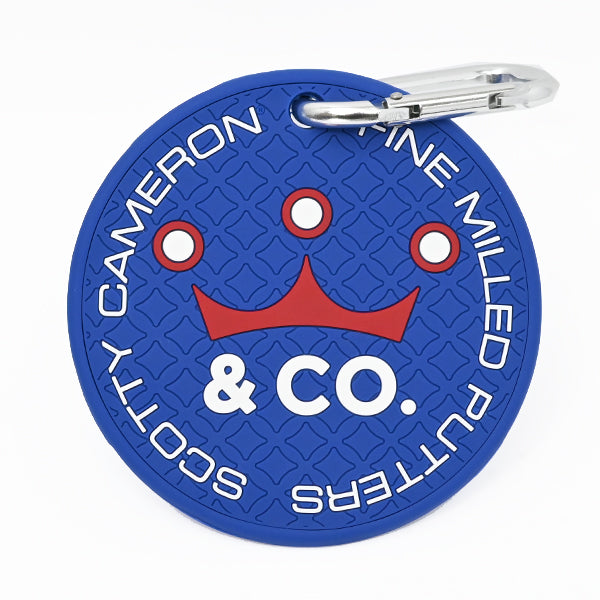 スコッティキャメロン ラバー パッティングディスク クラウン & Co ブルー バッグタグ カラビナ付き Scotty Cameron キャメロン Puttuing Disc Crown