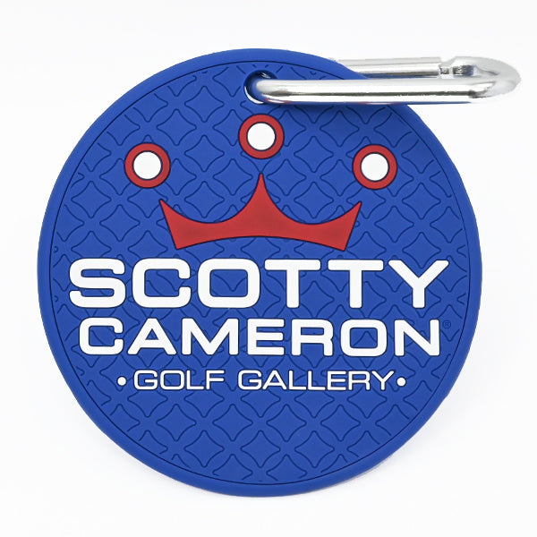 スコッティキャメロン ラバー パッティングディスク クラウン & Co ブルー バッグタグ カラビナ付き Scotty Cameron キャメロン Puttuing Disc Crown