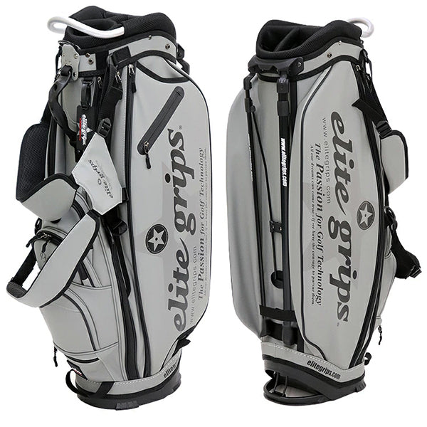 エリートグリップ elite grips 2025年 100本限定 軽量キャディバッグ Bタイプ グレー EB9.5-25GY 9.5型 スタンドキャディバッグ Gray ゴルフバッグ