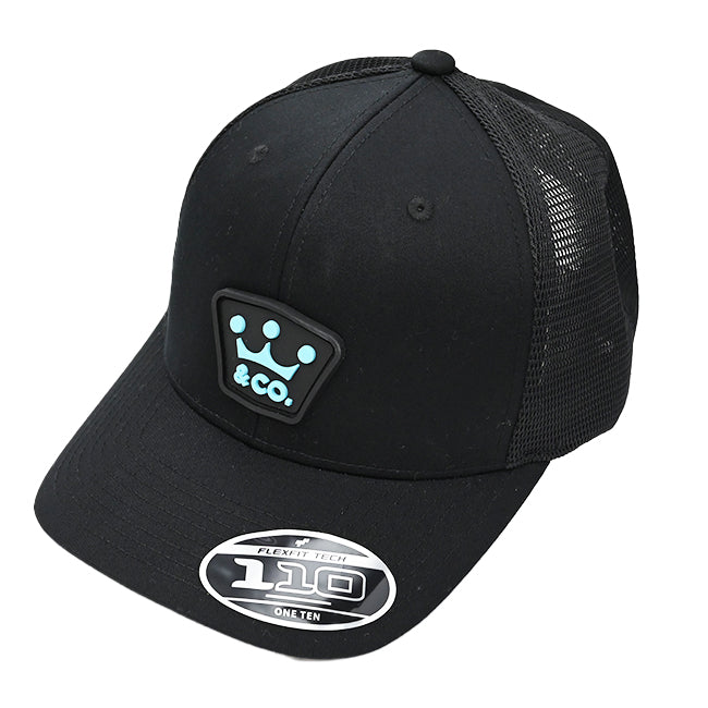 スコッティキャメロン クラウン&CO. ラバーパッチ キャップ メッシュ スナップバック ブラック スコッティブルー フリーサイズ ミニクラウン Scotty Cameron