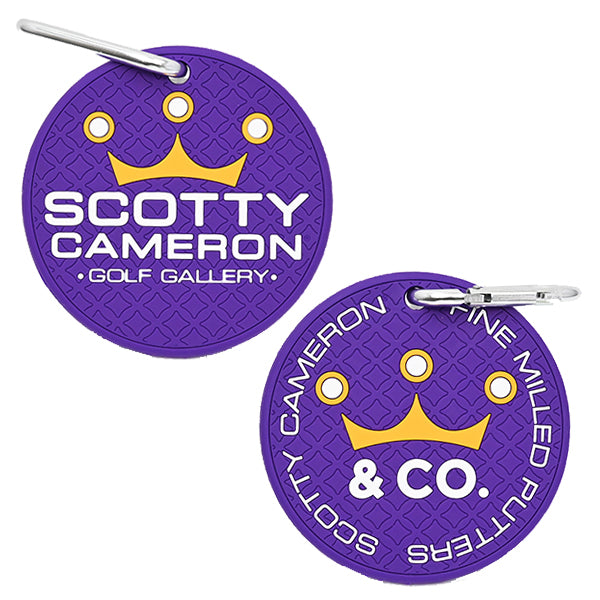 スコッティキャメロン ラバー パッティングディスク クラウン & Co バイオレット バッグタグ カラビナ付き Scotty Cameron キャメロン Puttuing Disc Crown