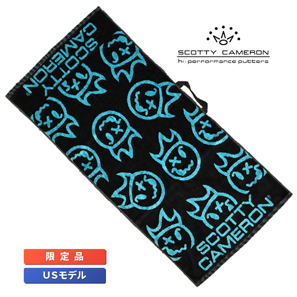 スコッティキャメロン ループ付きラウンドタオル ホットヘッドハリー ブルー/ブラック 限定 Scotty Cameron Hot Head Harry キャメロン