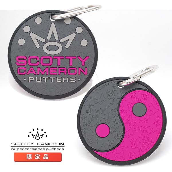 スコッティキャメロン ラバー パッティングディスク インヤン ブラック/ピンク バッグタグ カラビナ付き ギャラリー限定 Scotty Cameron キャメロン