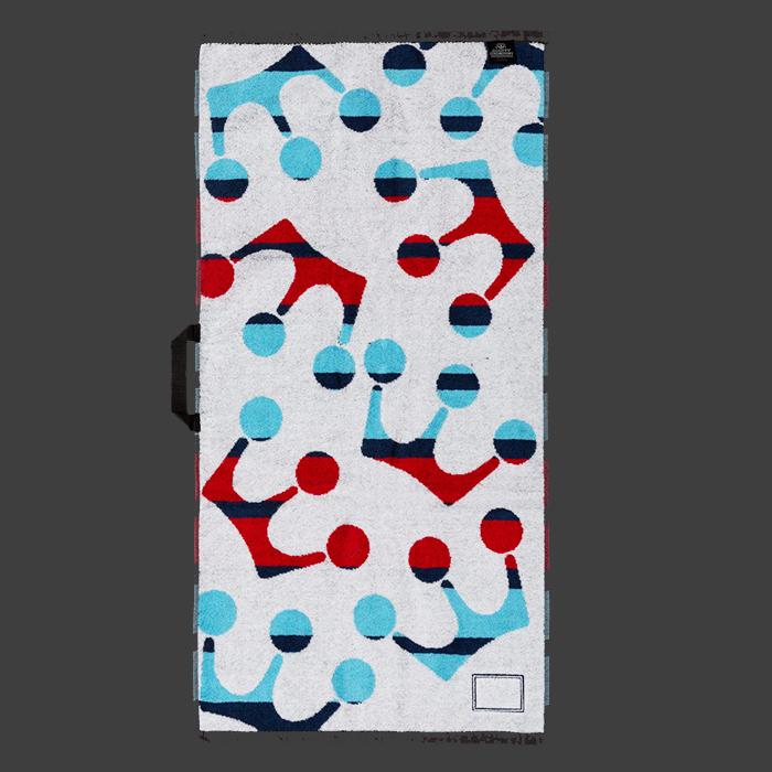 スコッティ キャメロン ラウンドタオル ストライプ ミニ クラウン ブルー/レッド 限定 Striped Mini Crown Towel Scotty Cameron