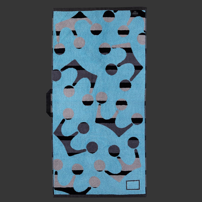 スコッティ キャメロン ラウンドタオル ストライプ ミニ クラウン ブラック/グレー 限定 Striped Mini Crown Towel Scotty Cameron