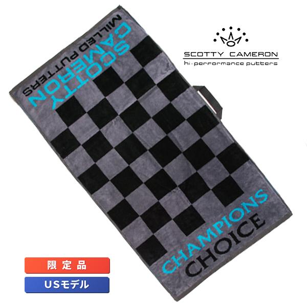スコッティ キャメロン ラウンドタオル チャンピオンズ チョイス グレー/スコッティブルー 限定 Champions Choice Towel Scotty Cameron