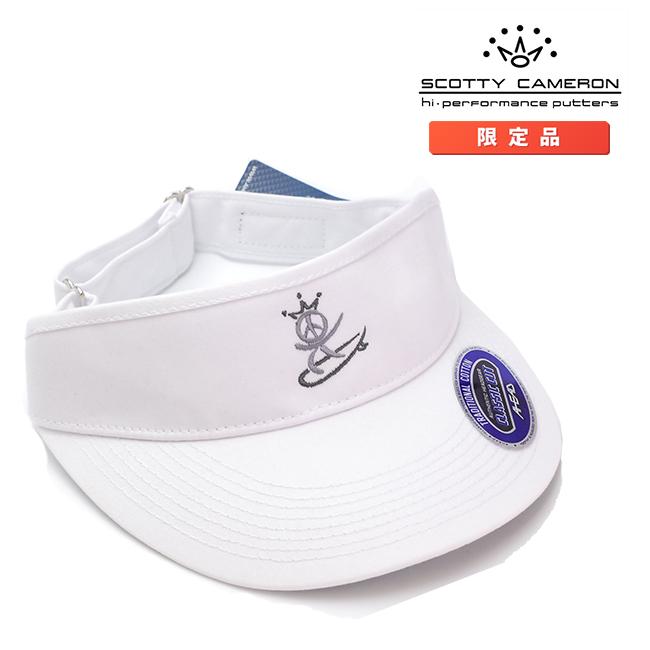スコッティキャメロン ピースサーファー サンバイザー ホワイト アジャスタブル フリーサイズ 021774 Scotty Cameron キャメロン バイザー ゴルフ