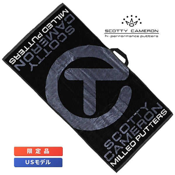 スコッティキャメロン ラウンドタオル ラージ サークルT グレー/ブラック 限定 Large Circle T Scotty Cameron キャメロン