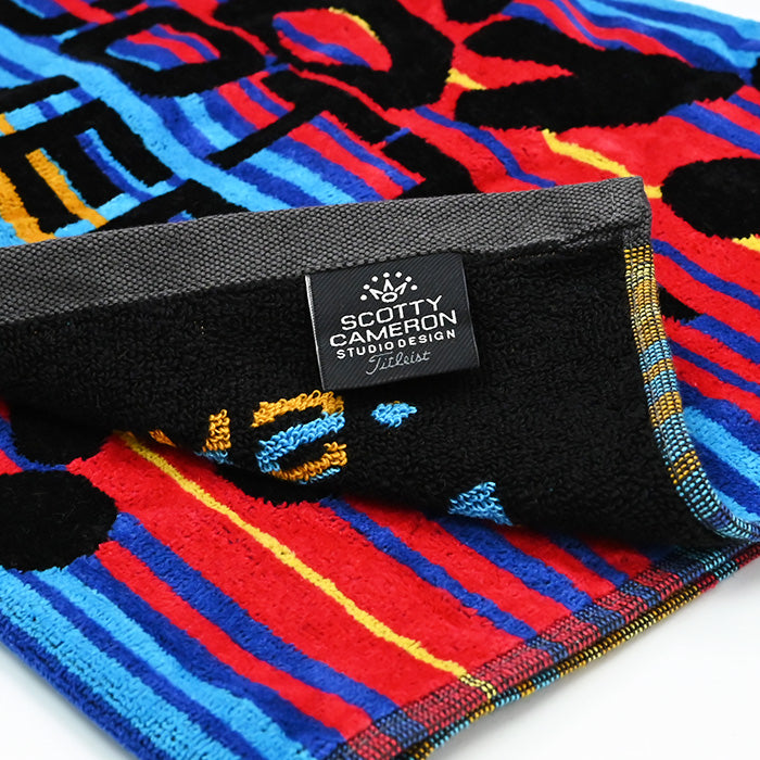 スコッティ キャメロン ラウンドタオル セラーぺ 7ポイントクラウン イエロー/レッド/ブルー 限定 セラぺ Serape 7 Point Crown Scotty Cameron