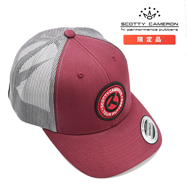 スコッティキャメロン Circle T パッチ スナップバック マルーン メッシュキャップ フリーサイズ Scotty Cameron キャメロン サークルT Cap 026339
