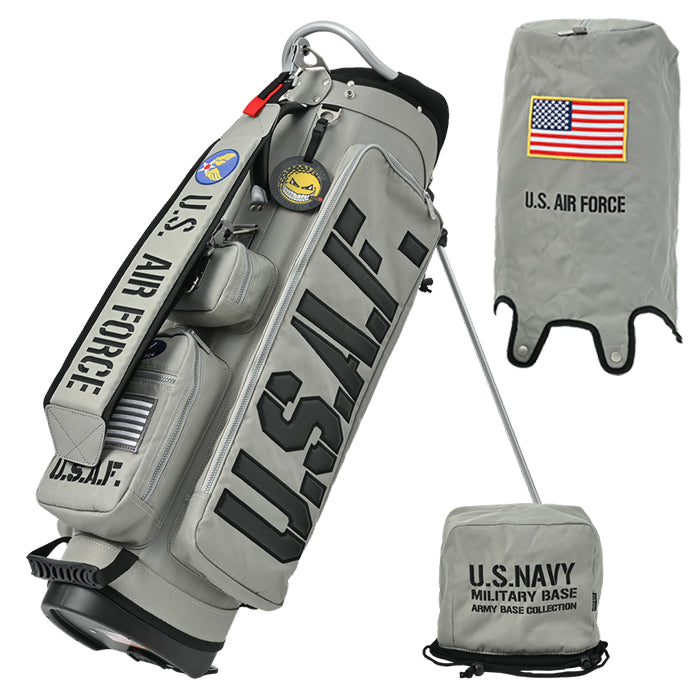 アーミーベースコレクション スタンドバッグ エアフォース グレー ABC-059SB ARMY BASE COLLECTION キャディバッグ US AIR FORCE