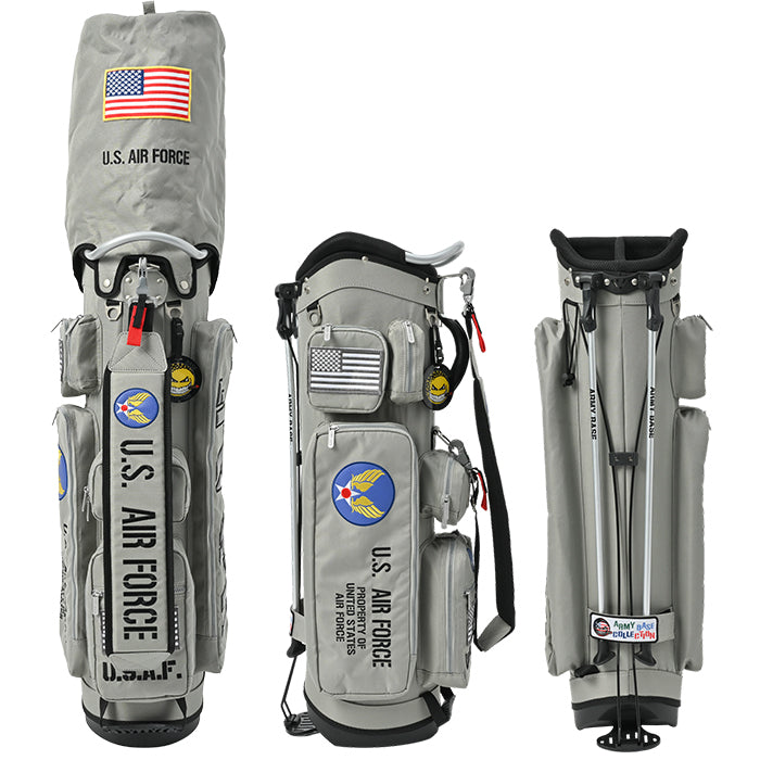 アーミーベースコレクション スタンドバッグ エアフォース グレー ABC-059SB ARMY BASE COLLECTION キャディバッグ US AIR FORCE