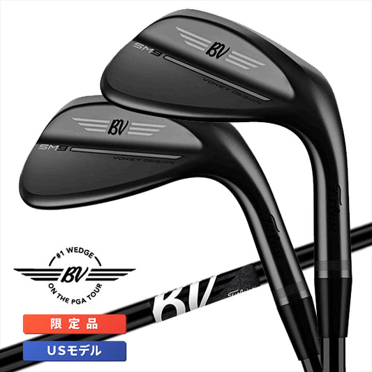 限定モデル 2本セット ボーケイ SM9 ウェッジ JET BLACK Premium Limited DG BLACK ONYX シャフト USモデル ジェット ブラック プレミアム Vokey タイトリスト