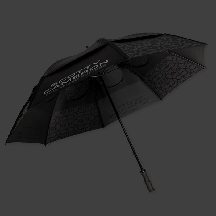 スコッティキャメロン 2023 クラブキャメロン限定 アンブレラ ゴルフ傘 Scotty Cameron USモデル Club Membert スコッティドッグ ウォールペーパー ブラック
