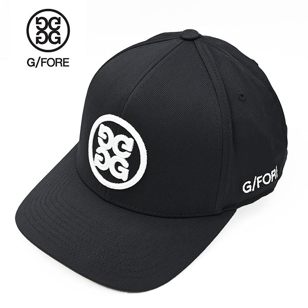 ジーフォア G FORE サークル ジー スナップバック キャップ オニキス ブラック ストレッチ ツイル ゴルフ G4 ジーフォー Circle G's TRUCKER CAP ONYX G4AF22H39