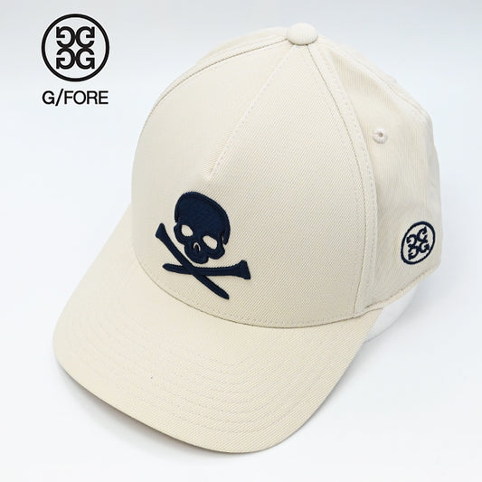 ジーフォア G FORE スカル アンド ティ スナップバック キャップ ストーン ストレッチ ツイル ゴルフ G4 ジーフォー SKULL&T'S TRUCKER CAP Stone G4AF23H71