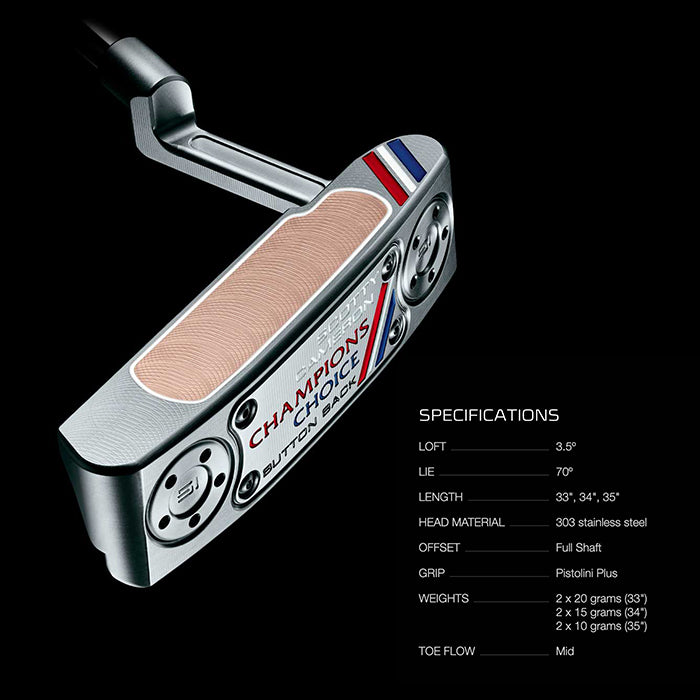 スコッティキャメロン チャンピオンズ チョイス ボタンバック ニューポート プラス 2023 限定 パター ScottyCameron Champion Choice Button Back NEWPORT Plus