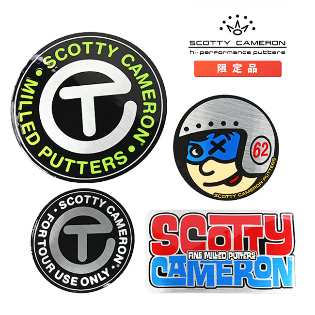 スコッティキャメロン ステッカー 4枚セット Scotty Cameron サークルT / ラグーナフォントロゴ / ジョニーレーサー