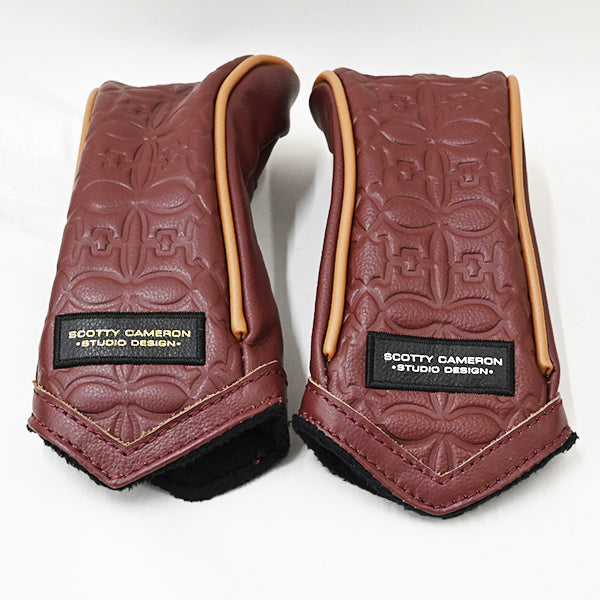 スコッティキャメロン レザー スコッティドッグ ウォールペーパー ウッド ヘッドカバー 4点セット Scotty Cameron Limited Leather Woodcover Set