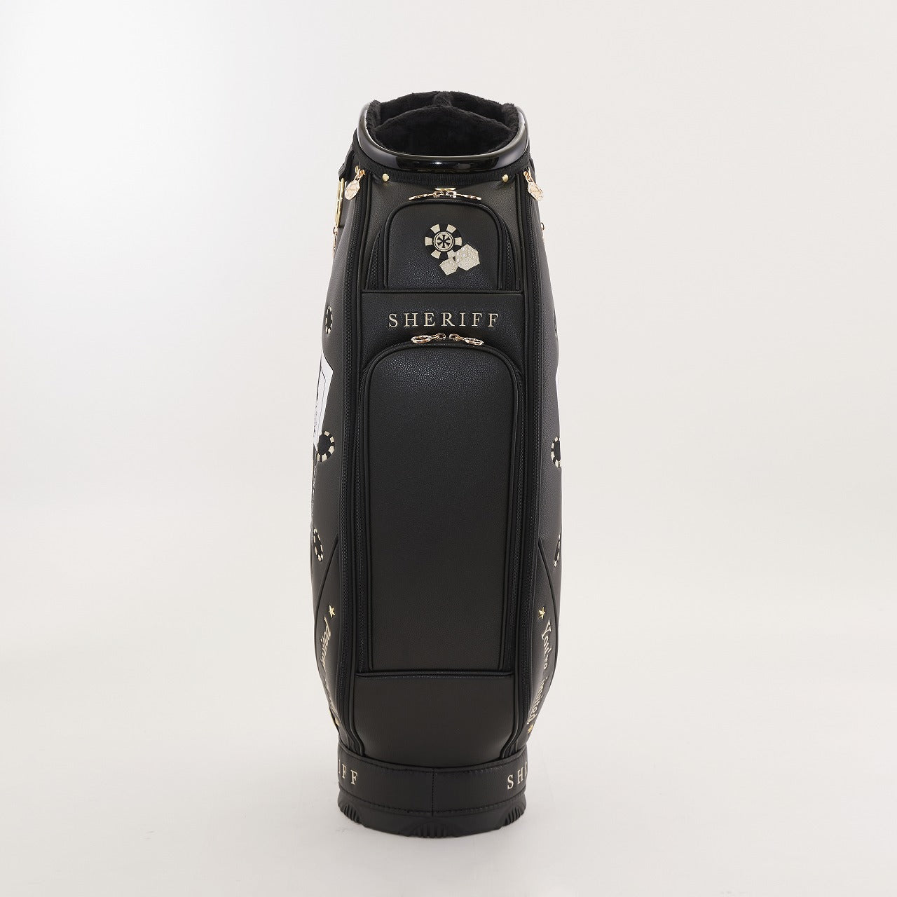 シェリフ ゴルフ SHERIFF SCA-009 スタンダードモデル カジノ シリーズ キャディバッグ 数量50本限定モデル 9.5インチ ゴルフ バッグ ホワイト/ブラック