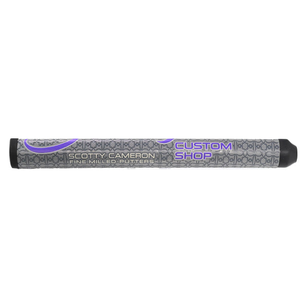 スコッティキャメロン カスタムショップ 限定 パドル パター グリップ ラージサイズ グレー/パープルロゴ Scotty Cameron Paddle Putter Grip Large キャメロン