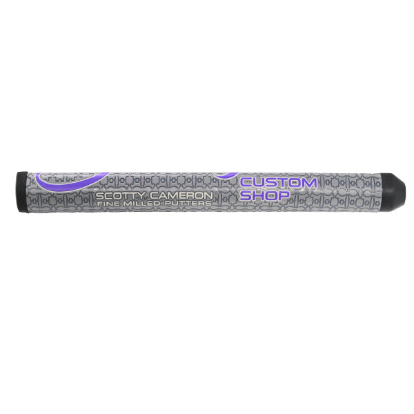 スコッティキャメロン カスタムショップ 限定 パドル パター グリップ ラージサイズ グレー/パープルロゴ Scotty Cameron Paddle Putter Grip Large キャメロン