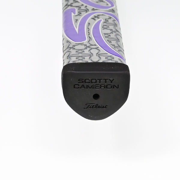 スコッティキャメロン カスタムショップ 限定 パドル パター グリップ ラージサイズ グレー/パープルロゴ Scotty Cameron Paddle Putter Grip Large キャメロン