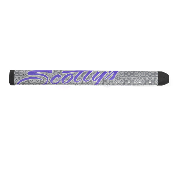 スコッティキャメロン カスタムショップ 限定 パドル パター グリップ ミッドサイズ グレー/パープルロゴ Scotty Cameron Paddle Putter Grip MID キャメロン