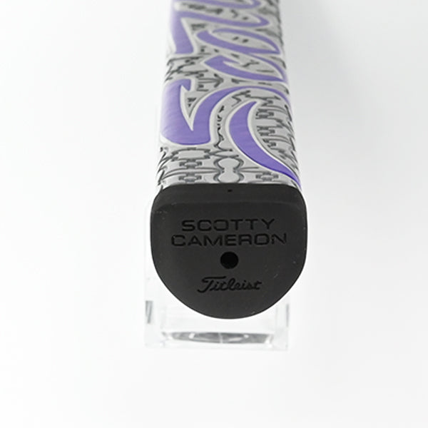スコッティキャメロン カスタムショップ 限定 パドル パター グリップ ミッドサイズ グレー/パープルロゴ Scotty Cameron Paddle Putter Grip MID キャメロン