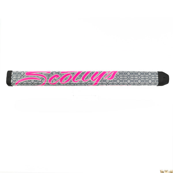 スコッティキャメロン カスタムショップ 限定 パドル パター グリップ ミッドサイズ グレー/ピンクロゴ Scotty Cameron Paddle Putter Grip MID キャメロン Pink
