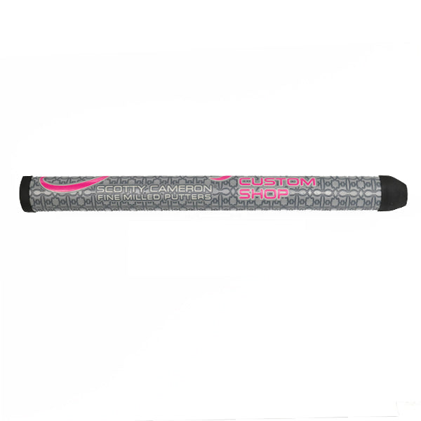 スコッティキャメロン カスタムショップ 限定 パドル パター グリップ ミッドサイズ グレー/ピンクロゴ Scotty Cameron Paddle Putter Grip MID キャメロン Pink