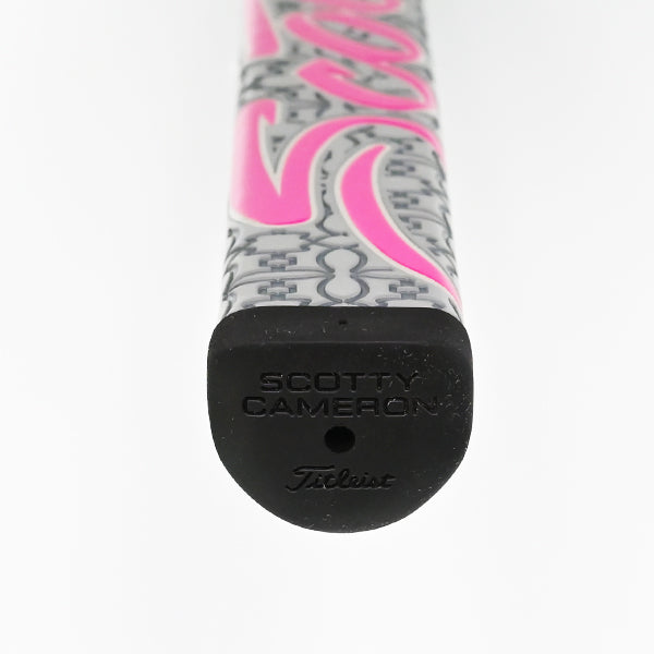 スコッティキャメロン カスタムショップ 限定 パドル パター グリップ ミッドサイズ グレー/ピンクロゴ Scotty Cameron Paddle Putter Grip MID キャメロン Pink