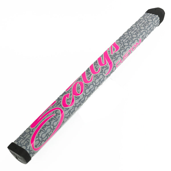 スコッティキャメロン カスタムショップ 限定 パドル パター グリップ ミッドサイズ グレー/ピンクロゴ Scotty Cameron Paddle Putter Grip MID キャメロン Pink
