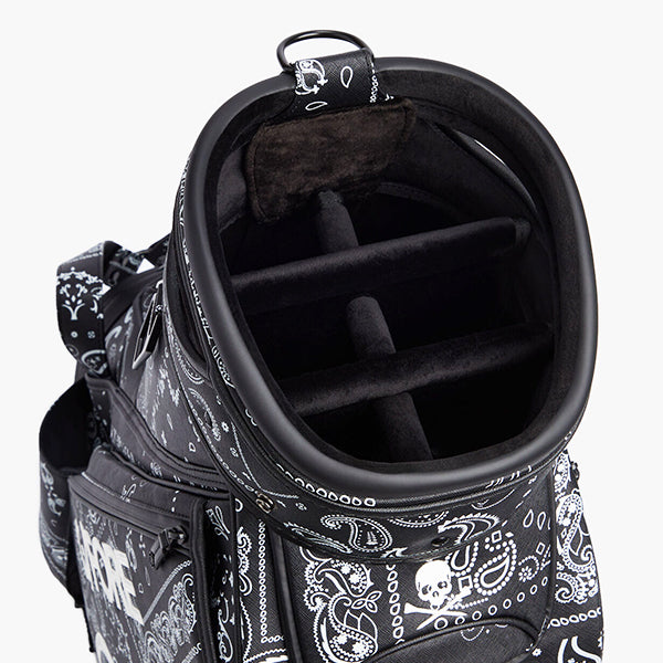 ジーフォア G FORE ツアー キャディバッグ サフィアーノ バンダナ プリント オニキス ブラック STFFINO Bandana Print Tour Bag ONYX