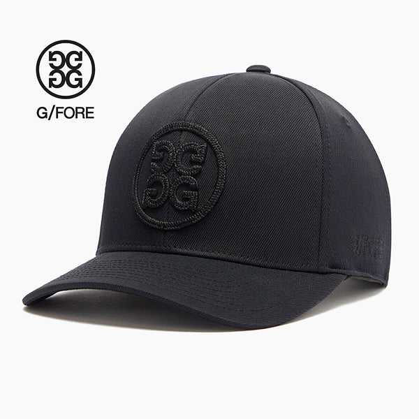 ジーフォア G FORE サークル ジー スナップバック キャップ オニキス ブラックアウト ストレッチ ツイル ゴルフ G4 ジーフォー Circle G's TRUCKER CAP ONYX