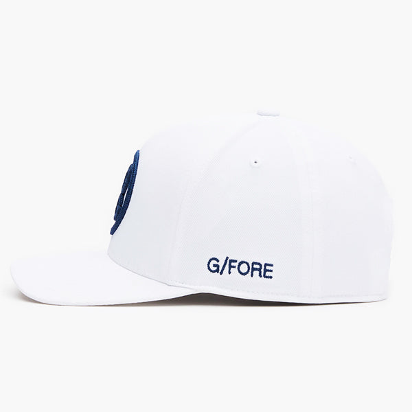 ジーフォア G FORE サークル ジー スナップバック キャップ スノー ホワイト ストレッチ ツイル ゴルフ G4 ジーフォー Circle G's TRUCKER CAP
