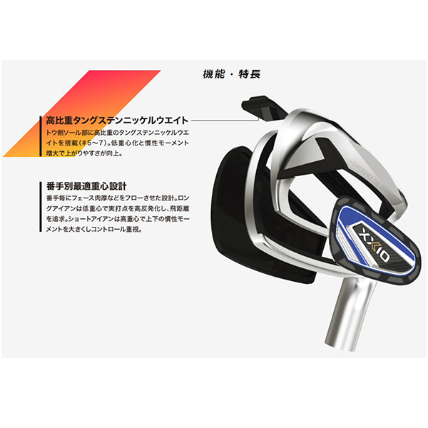 ダンロップ ゴルフ XXIO12 ネイビー アイアンセット 8本組 #5-PW.AW.SW ゼクシオ MP1200カーボンシャフト 2022年モデル
